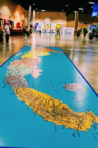 Floor Map of Cuba at Cuba Nostalgia event, Miami, Florida