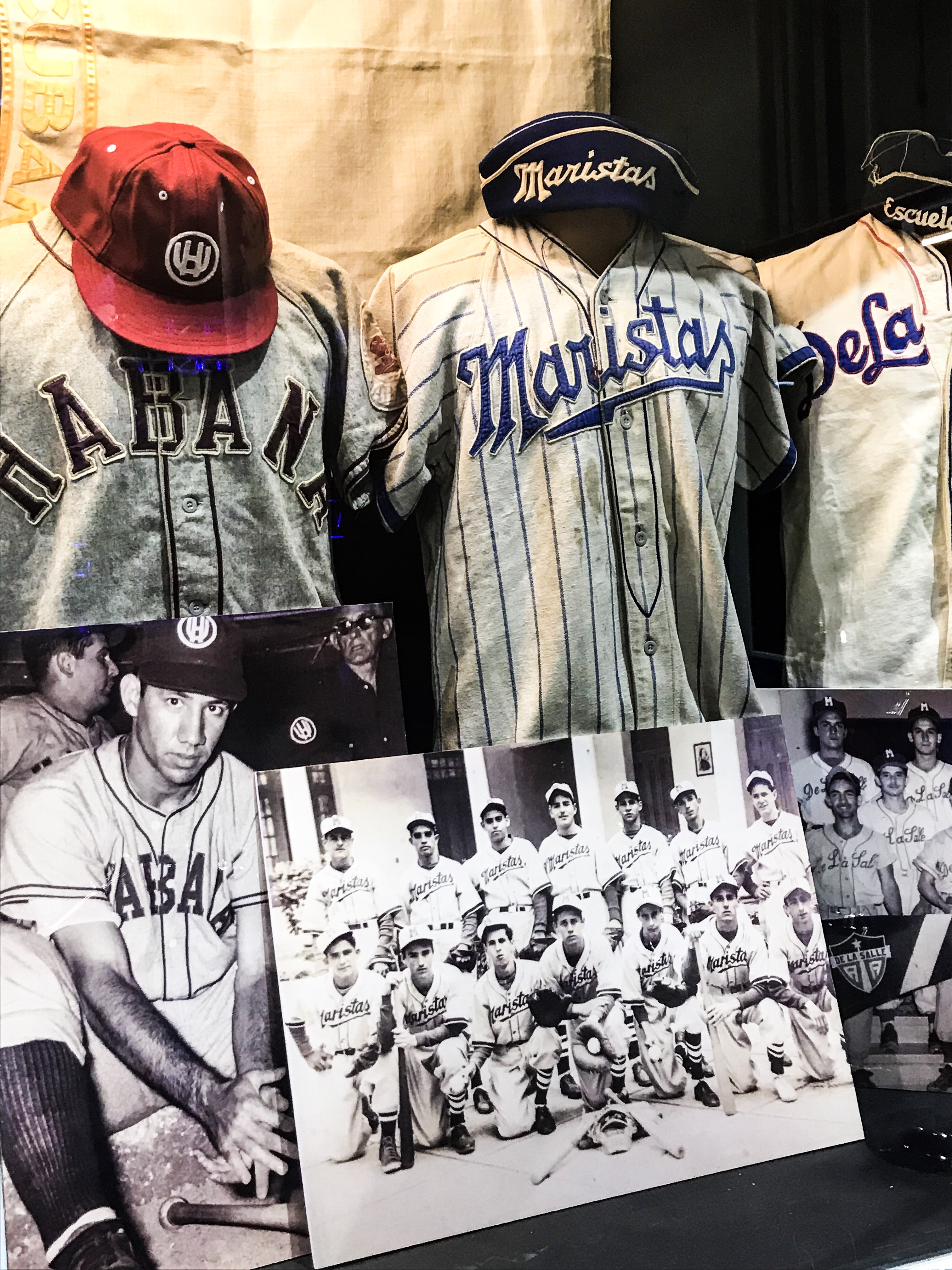 Vintage Cuban Baseball uniforms and caps