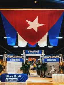 el Nuevo Herald & Miami Herald stand at Cuba Nostalgic Fair