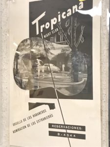 Tropicana nightclub menu / flyer