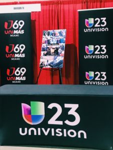Univision Tv Station stand at Cuba Nostalgia Fair