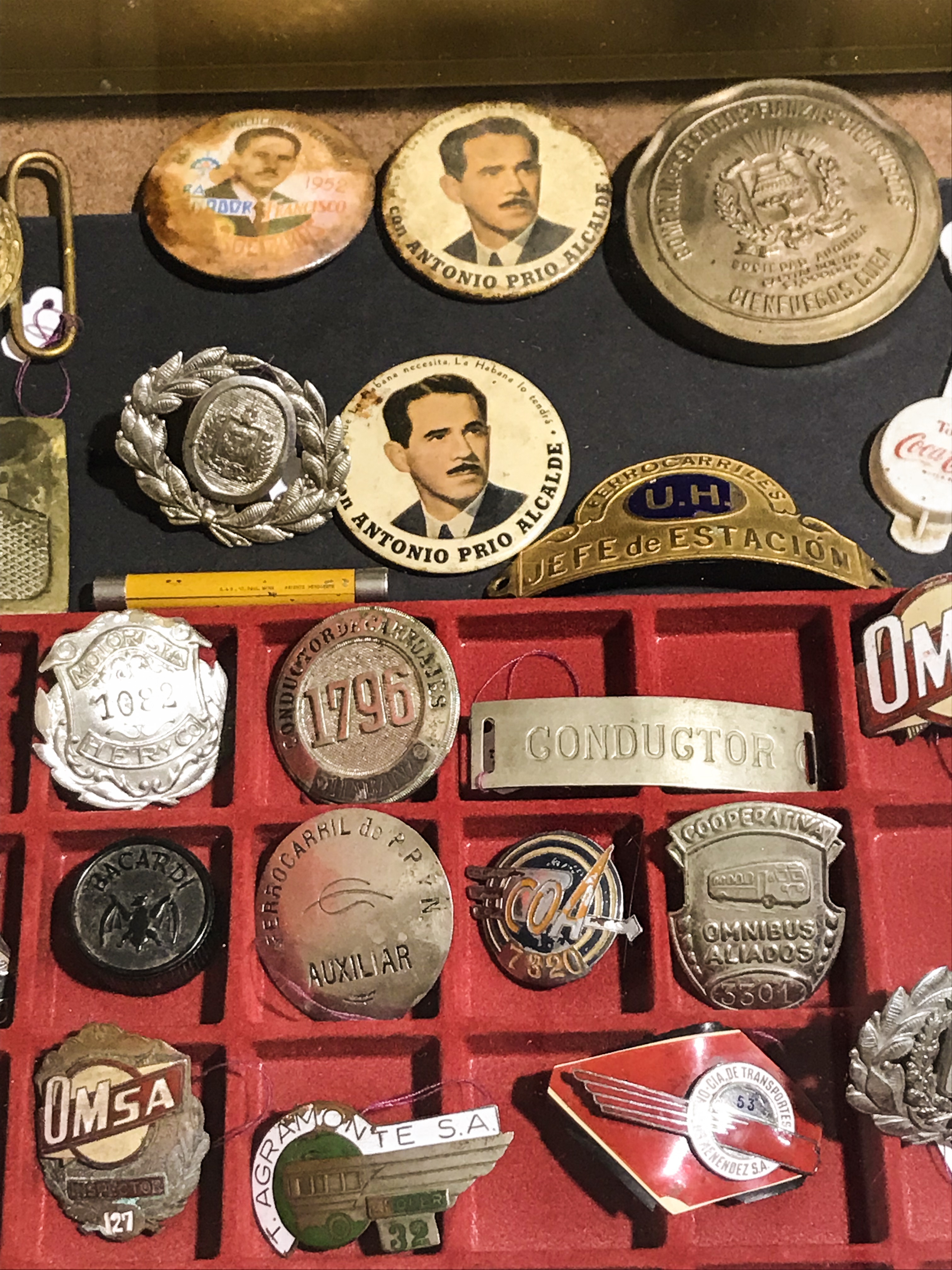 Vintage Cuban buttons and pins