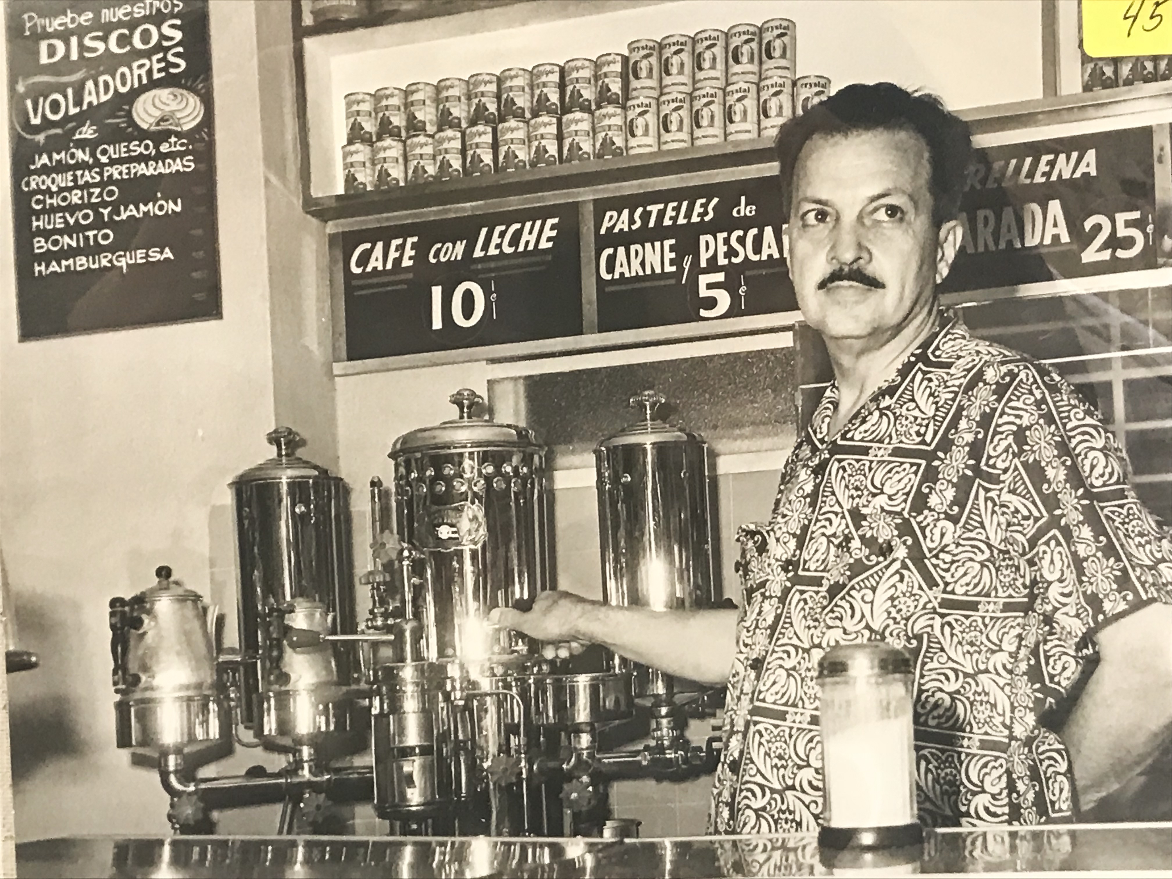vintage photo of cuban cafe