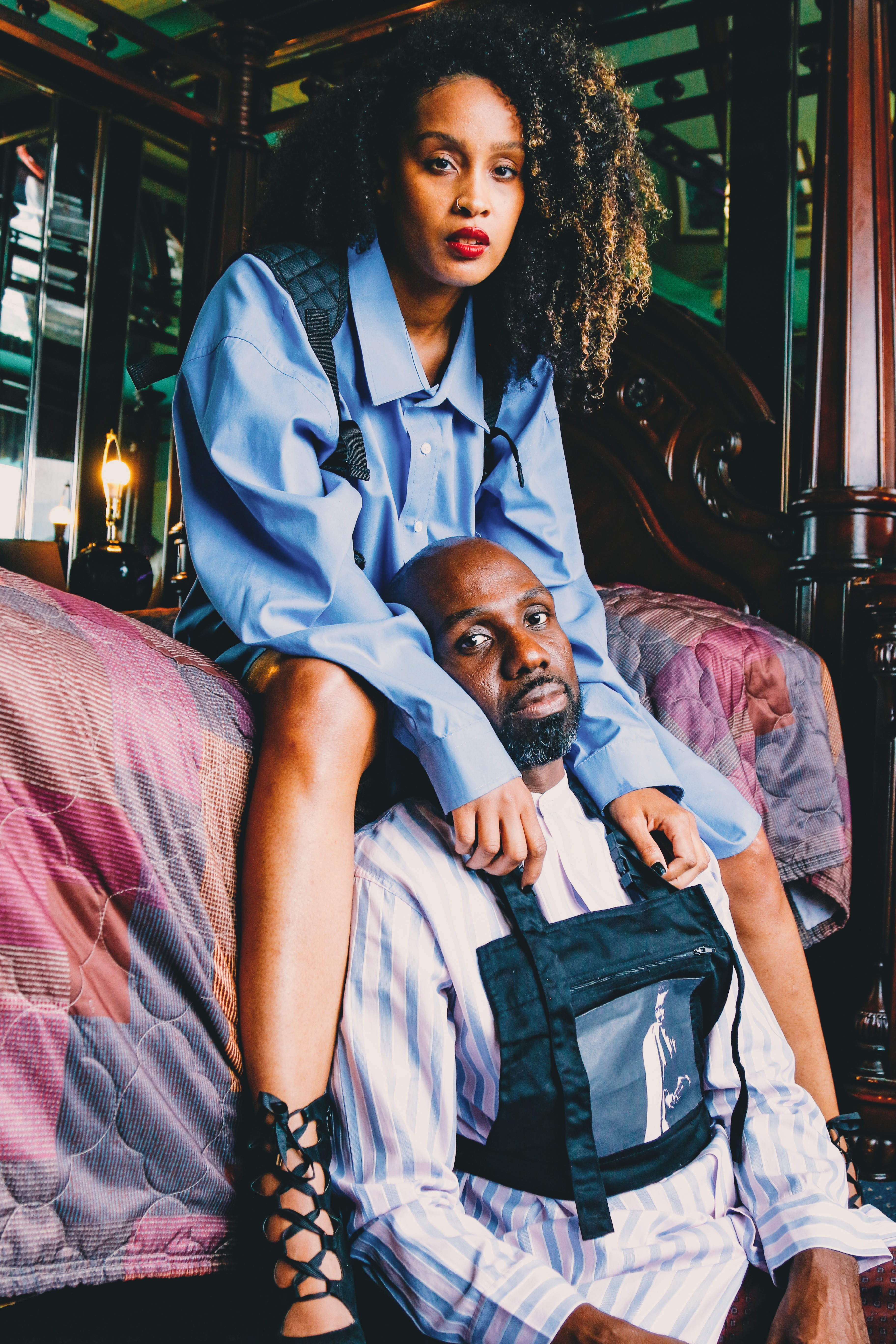 Ngierof Nostalgia: Edge of the bed shot with models Bella Starr & Don Q Life