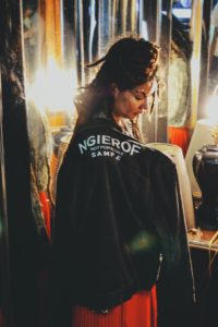 Ngierof Nostalgia: Nightstand with model Leticia Diaz