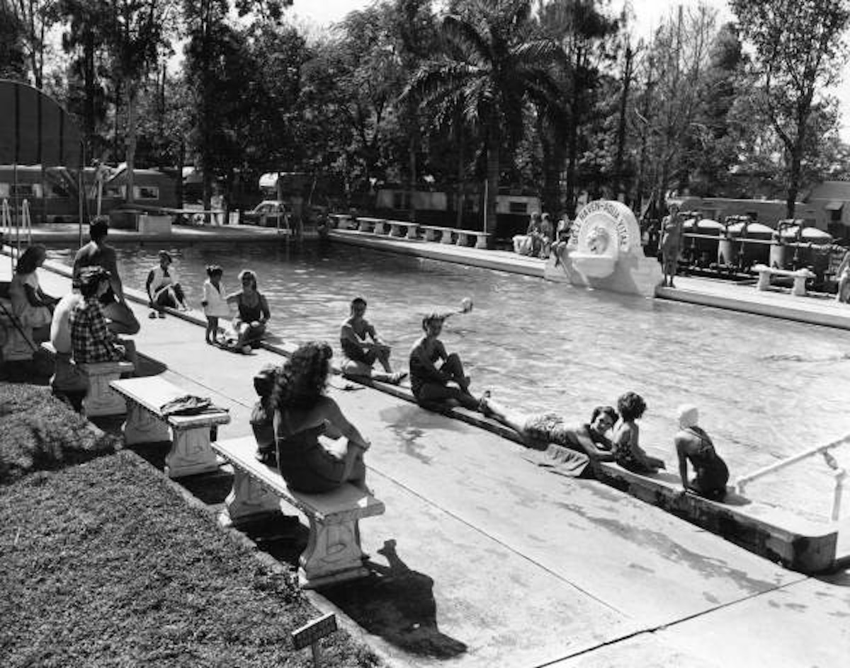 Hopeless Nostalgic. Bell Haven Trailer Park pool