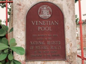 Hopeless Nostalgic. Venetian Pool National Register of Historic places sign