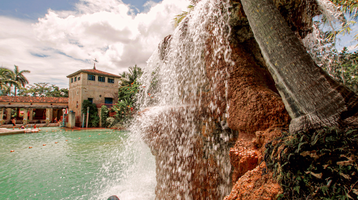 Hopeless Nostalgic. Venetian Pool tower and waterfall 4