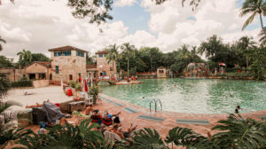 Hopeless Nostalgic. Venetian Pool view of pool and plants 2